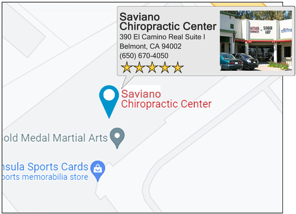 Saviano Chiropractic Center's location on google map